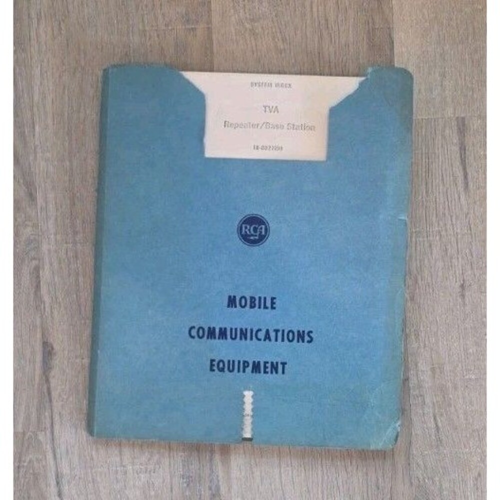 Vintage Rca Tva Repeater Base Station Manual IB-8027100 Mobile Communications